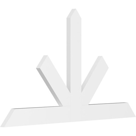 Ekena Millwork Saratoga Architectural Grade PVC Gable Bracket, 72"W x 42"H x 2"D x 6"F, 14/12 Pitch GBP072X42X0206SAR00